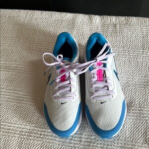 Nike White and Blue Sneakers